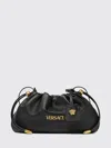 Versace Lamb Leather Minibag Gold Tone Hardware In Black