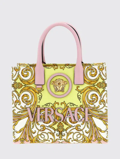 Versace Handbag  Woman Color Pink In Yellow