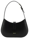 Versace Greca Goddess Leather Shoulder Bag In Blackgold