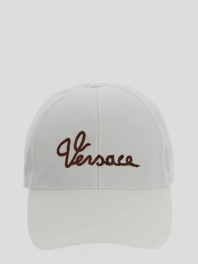 Versace Hat In Biancotabacco