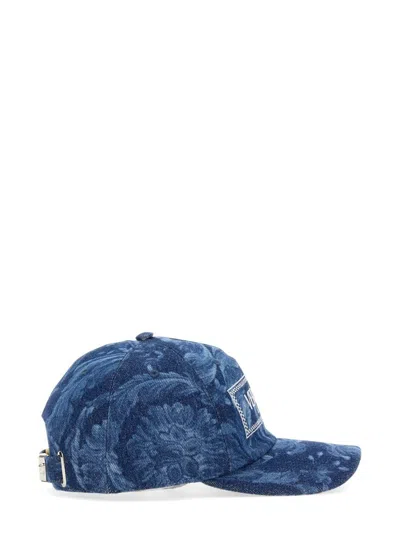 Versace Baseball Hat In Blu
