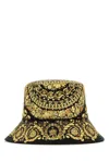 Versace Men Printed Polyester Bucket Hat In Printed