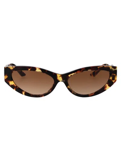 Versace Havana Acetate Sunglasses In Multi