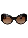 Versace Havana Injected Sunglasses In Brown