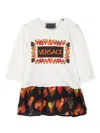 Versace Heart-print Panelled Dress In Ya708