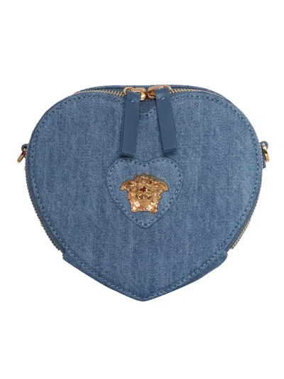 Versace Heart-shaped Bag In Blue