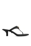 Versace Kitten Heel Thong Sandals With Medusa Detail In Multi