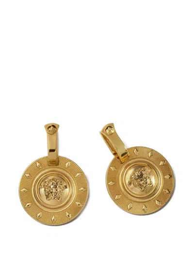Versace Helios Earrings In Gold