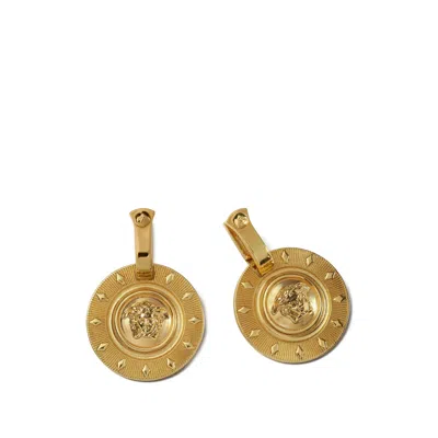 Versace Helios Earrings In Gold