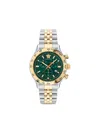 Versace Greca Time Gmt 41mm In Green