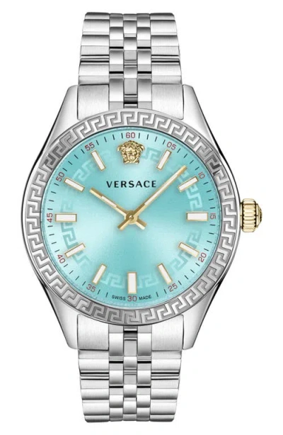Versace Women's Hellenyium Silver Stainless Steel Bracelet Watch, 36mm