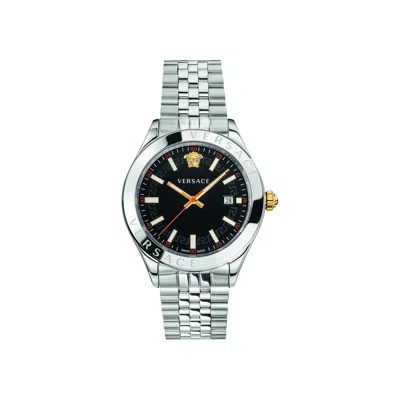 Pre-owned Versace Hellenyium Bracelet Watch 'two Tone' | Silver | Men's Size Onesize
