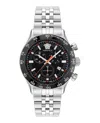 Versace Hellenyium Chrono Bracelet Watch In Metallic