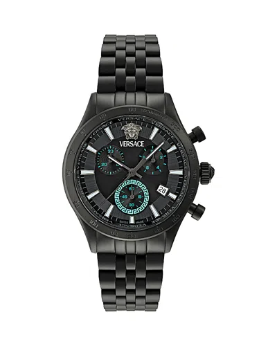 Versace Hellenyium Chronograph, 40mm In Black