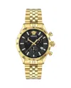 Versace V-code 40mm In Black/gold