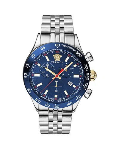 VERSACE HELLENYIUM CHRONOGRAPH BRACELET WATCH, 44MM
