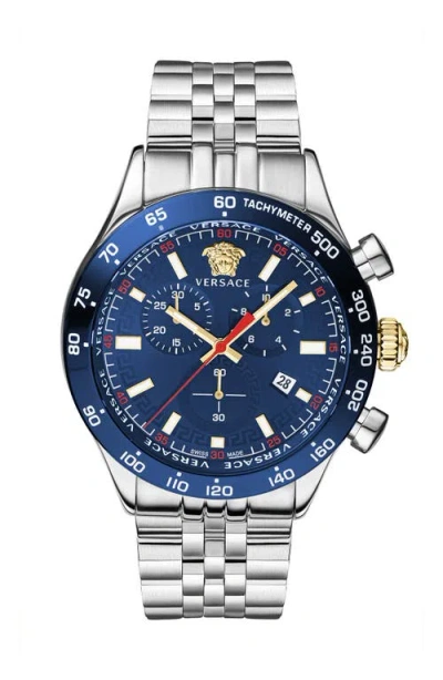 VERSACE VERSACE HELLENYIUM CHRONOGRAPH BRACELET WATCH, 44MM