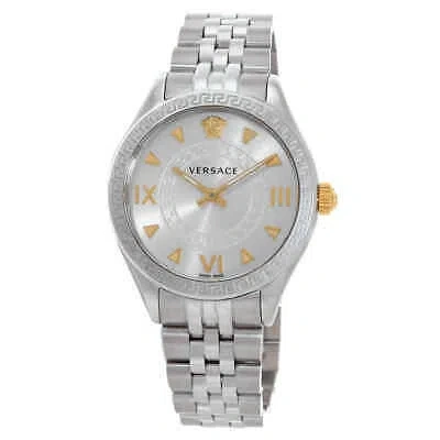 Pre-owned Versace Hellenyium Quartz Silver Dial Ladies Watch Ve2s00322