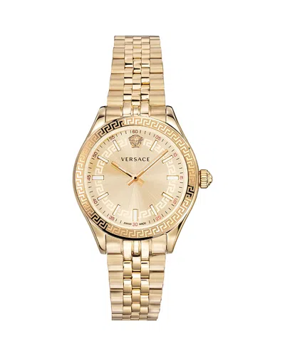 Versace Hellenyium Watch, 36mm In Gold