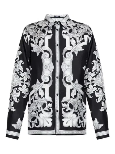VERSACE BAROCCO-PRINT SILK SHIRT