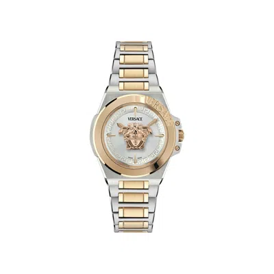Pre-owned Versace Hera Bracelet Watch 'two-tone' | Gold | Women's Size Onesize