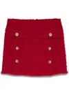 Versace Women's Heritage Tweed Mini Skirt In Red