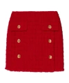 Versace Women's Heritage Tweed Mini Skirt In Red