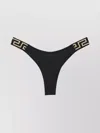 Versace High Cut Stretch-design Bikini Bottom With Elastic Waistband