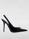 Versace Gianni Ribbon Medusa Patent Slingback Pumps In 黑色