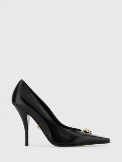 Versace Gianni Pointed Toe Pumps In Black