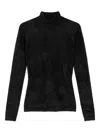 Versace High-neck Embellished Sweater In Black
