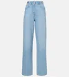 Versace High-rise Wide-leg Jeans In Blue