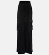 Versace Woman Black Trousers In Black