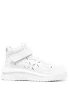 VERSACE HIGH TOP ODYSSEY SNEAKERS IN WHITE LEATHER MAN