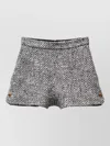 Versace Wool Bouclé Shorts In Gold