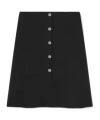 Versace High-waist Satin Skirt In Black