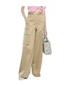 Versace High-waist Wide-leg Trousers In Nude