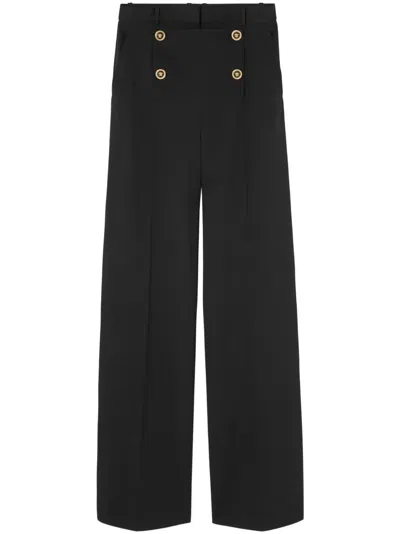 Versace Weite Hose Mit Hohem Bund In Schwarz