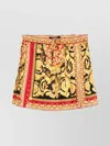 Versace High-waisted Flared Skirt Baroque Print In Multi