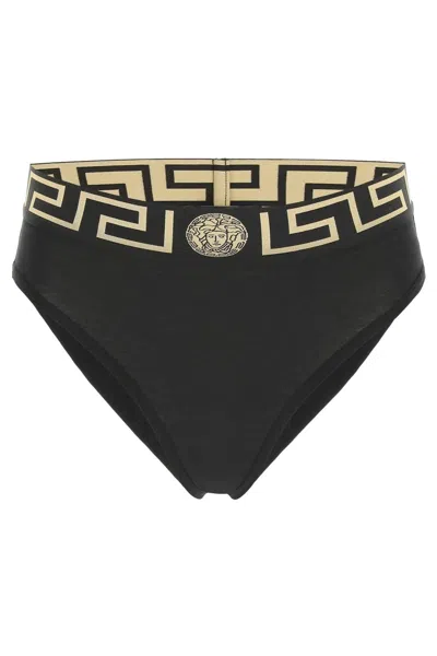 Versace High-waisted Intimate Slip For In Black
