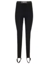 Versace High-waisted Leggings In Black