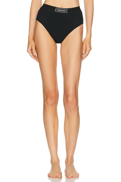 Versace High Waisted Underwear In Black