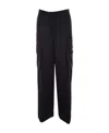 Versace Woman Black Trousers In Black