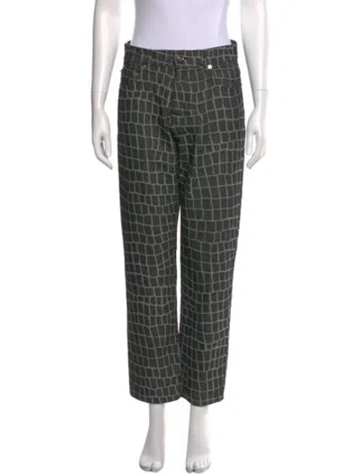 Pre-owned Versace High-rise Straight Leg Jeans In Multi