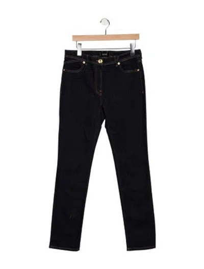 Pre-owned Versace High-rise Straight Leg Jeans W/ Tags In Blue