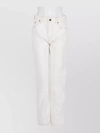 Versace High-rise Straight-leg Jeans In White