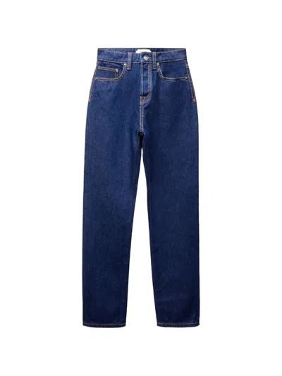 Versace High-waist Straight Jeans In Blue