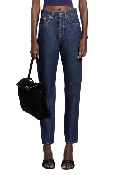 Versace High-waist Straight Jeans In Blue