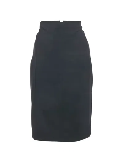 Pre-owned Versace High-waisted Pencil Skirt In Blue