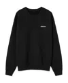 Versace Graphic Print Oversize Cotton Sweatshirt In Black